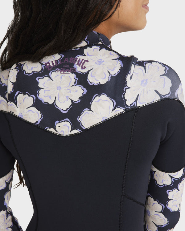 Girls 8-14 3/2mm Salty Dayz Natural Chest Zip Steamer Wetsuit