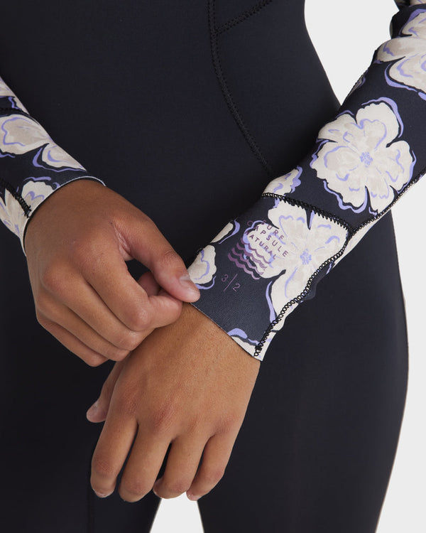 Girls 8-14 3/2mm Salty Dayz Natural Chest Zip Steamer Wetsuit