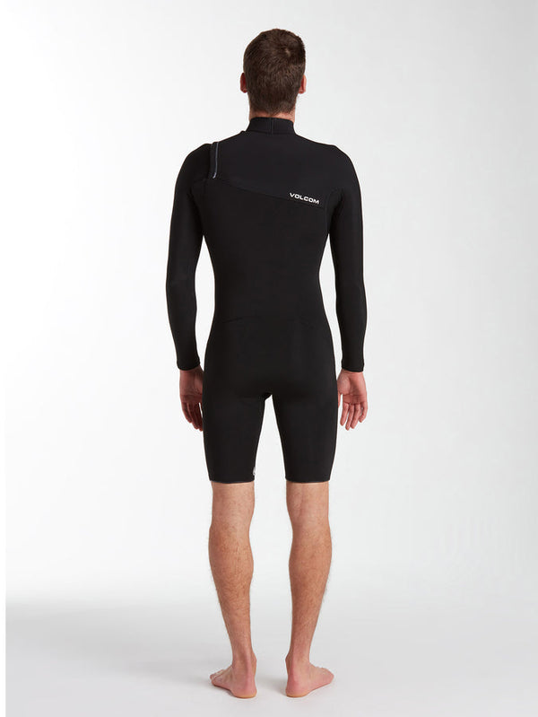 Volcom Modulator 2/2mm Long Sleeve Chest Zip Spring Wetsuit - Black