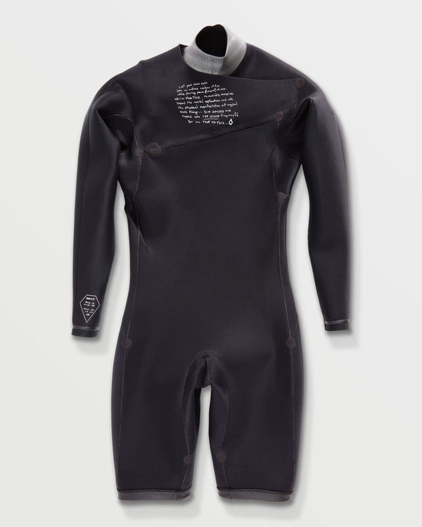 Volcom Modulator 2/2mm Long Sleeve Chest Zip Spring Wetsuit - Black