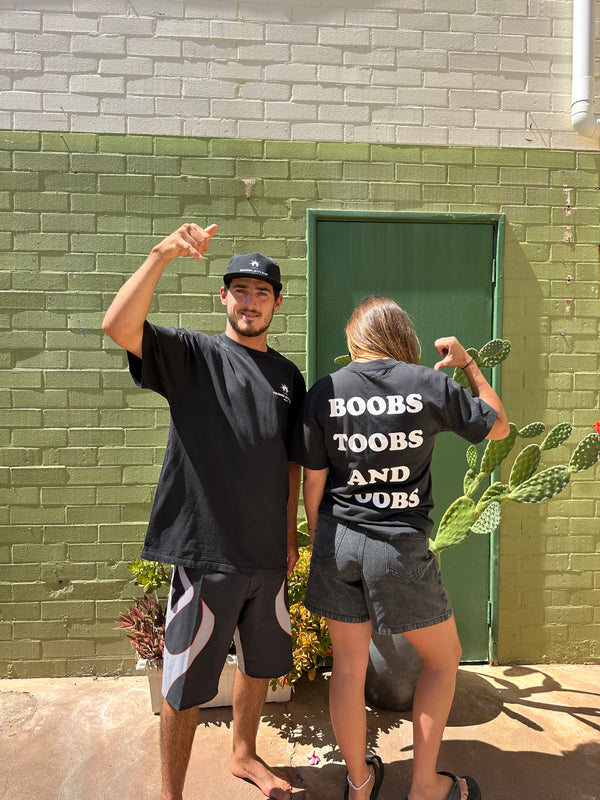 Boobs Toobs and Doobs - Faded Black