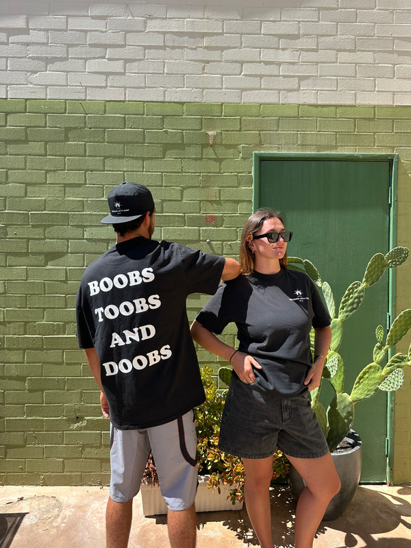 Boobs Toobs and Doobs - Faded Black