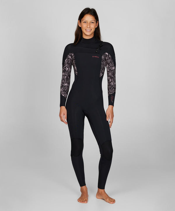 O'Neill Women's Bahia 3/2mm Steamer Chest Zip Wetsuit - Follow The Sun