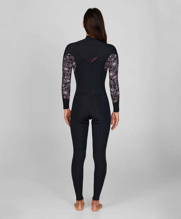 O'Neill Women's Bahia 3/2mm Steamer Chest Zip Wetsuit - Follow The Sun
