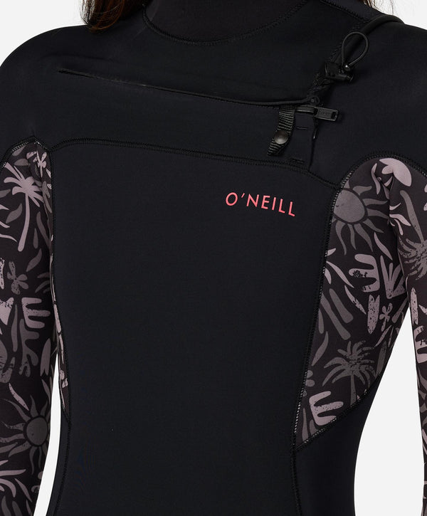 O'Neill Women's Bahia 3/2mm Steamer Chest Zip Wetsuit - Follow The Sun