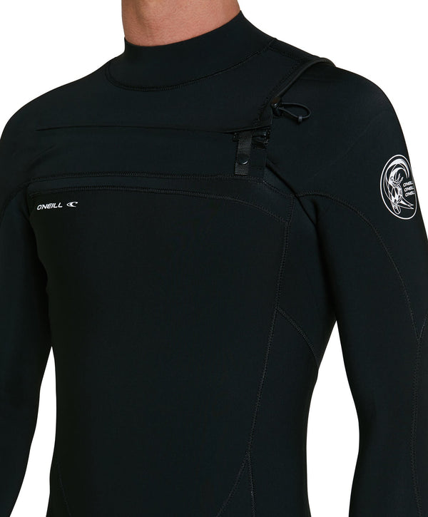 O'Neill Defender 3/2mm Steamer Chest Zip Wetsuit - Black