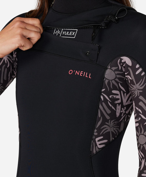 O'Neill Women's Bahia 3/2mm Steamer Chest Zip Wetsuit - Follow The Sun