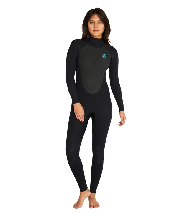 O'Neill Women's Focus 3/2mm Steamer Sealed Back Zip Wetsuit - Black