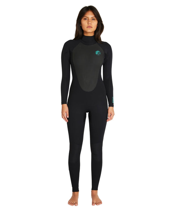 O'Neill Women's Focus 3/2mm Steamer Sealed Back Zip Wetsuit - Black